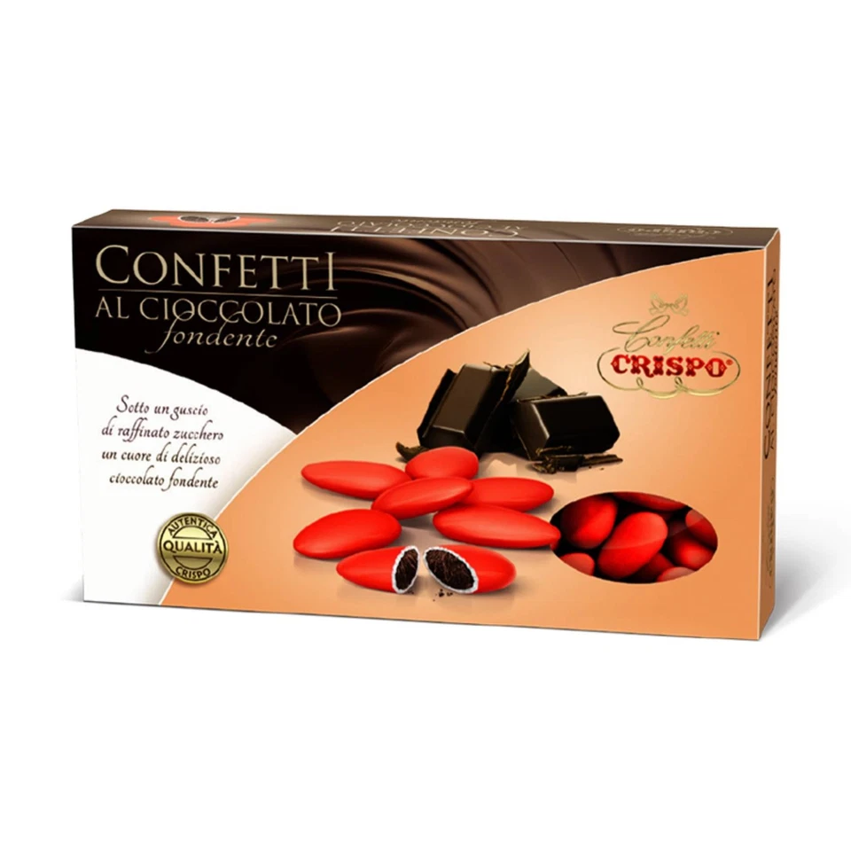 CONFETTI CRISPO CONFETTI ROSSI AL CIOCCOLATO FONDENTE 1KG CRISPO