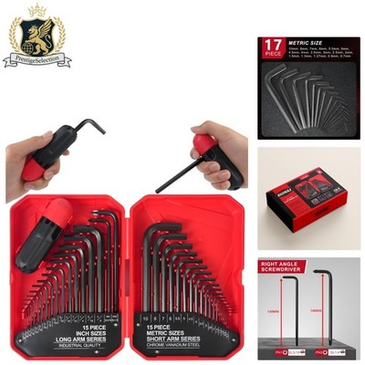 Lozagu 35-Piece Allen Wrench Set - Durable Chrome Vanadium Steel & Torque Han...