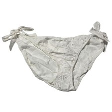 American Eagle White Floral Eyelet Bikini Bottoms Size XL Tie Sides Swimwear