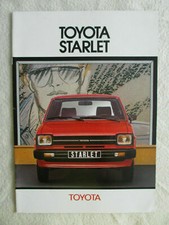 TOYOTA STARLET REVUE BROCHURE CATALOGUE AVEC SPECIFICATIONS TECHNIQUES 09/1980