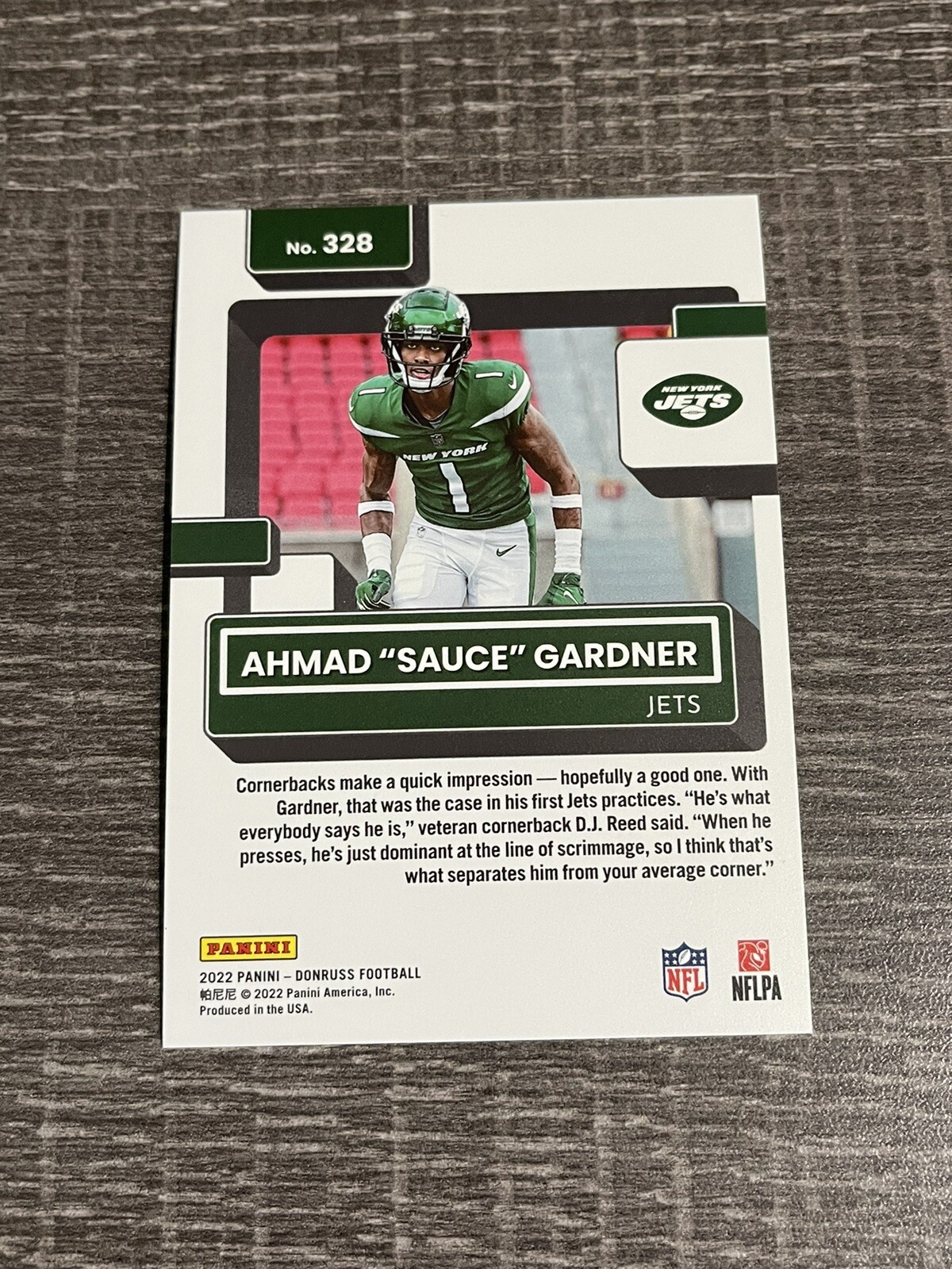 2022 Donruss Ahmad Sauce Gardner Gold Premium Press Proof Rated Rookie