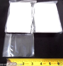 RESEALABLE PLASTIC BAGS 200 PC.  3" x 3" RECLOSABLE CLEAR 2 MIL POLY