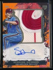 Spencer Howard 2021 Topps Inception Orange Parallel Patch Auto 02/25 RC