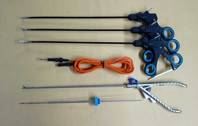 5pc Laparoscopic Training Kit Instruments 5mmx330mm with Monopolar Cable Free