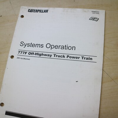 777F CAT Dump Truck POWER TRAIN SYSTEM OPERATION Shop Repair Book service manual