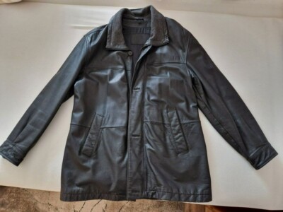 Lederjacke Herren, schwarz, mit Weste, Weihnachtsgeschenk