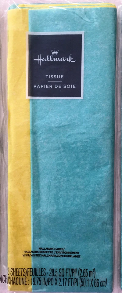 5 Lot Tissue Paper EASTER Light Blue Green Yellow Assortment - Image 3 of 3