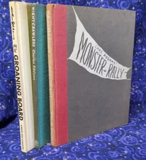 Lot of 3 Chas Addams books, 1950 -64 illust. HC Groaning, Monster, Nightcrawlers