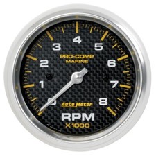 Autometer Marine Carbon Fiber 3-38in 8k Rpm Tachometer Autometer Marine Carbon Fiber 3-38in 8k Rpm Tachometer