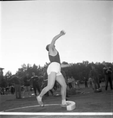 Shot putter Fred Meyer ca 1955 Switzerland Old Photo 1