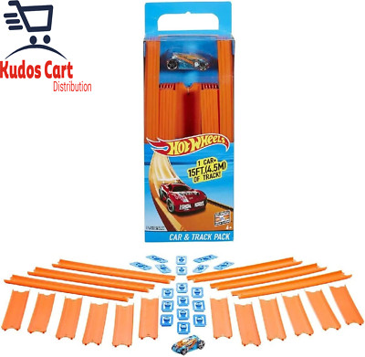 Fisher-Price Mattel Hot Wheels Track Builder Pack mit Fahrzeug Auto Kinder Rennen Neu