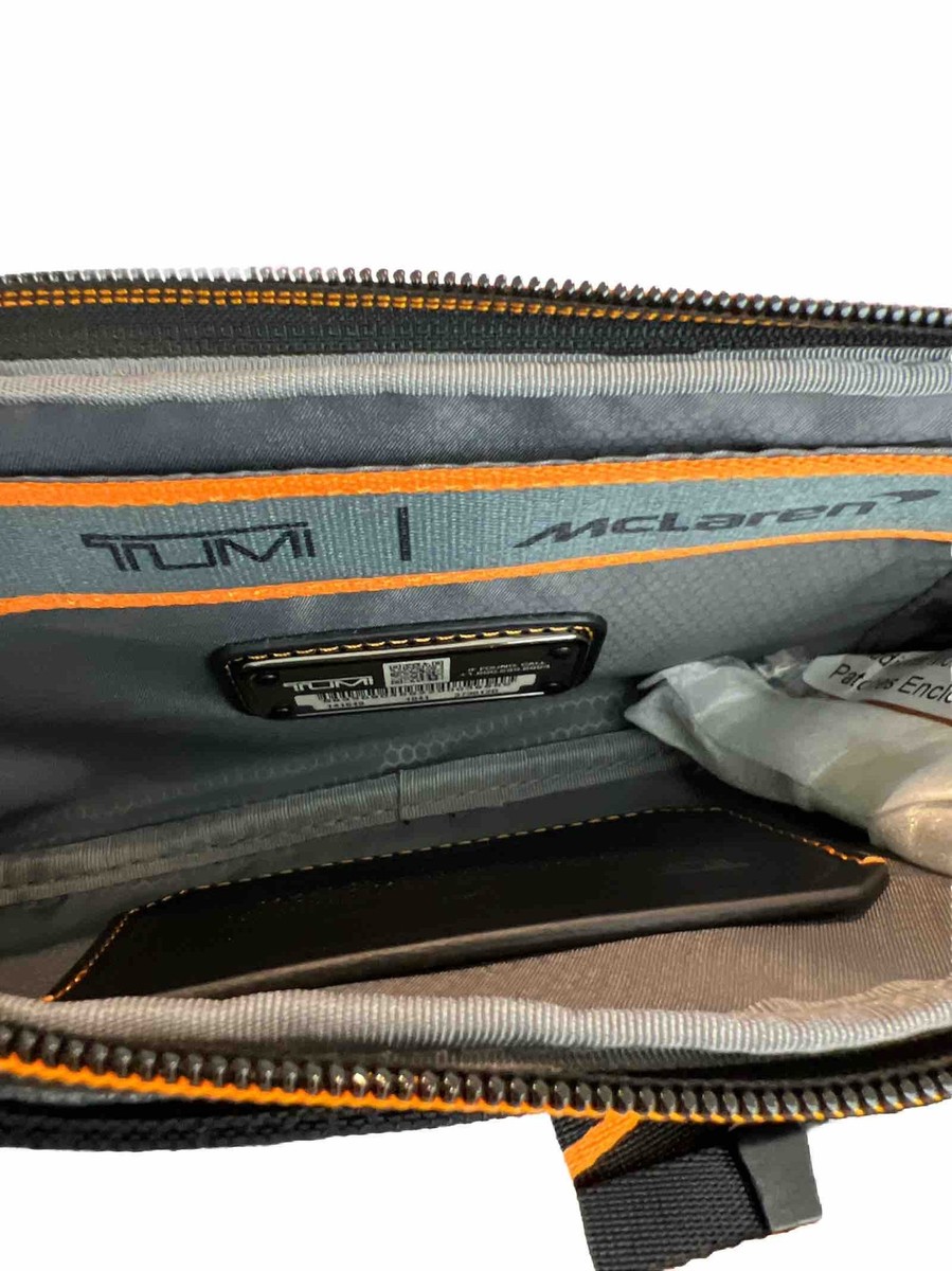 Tumi McLaren Brox Slim Utility Pouch Waist Pack Black Carbon Fiber