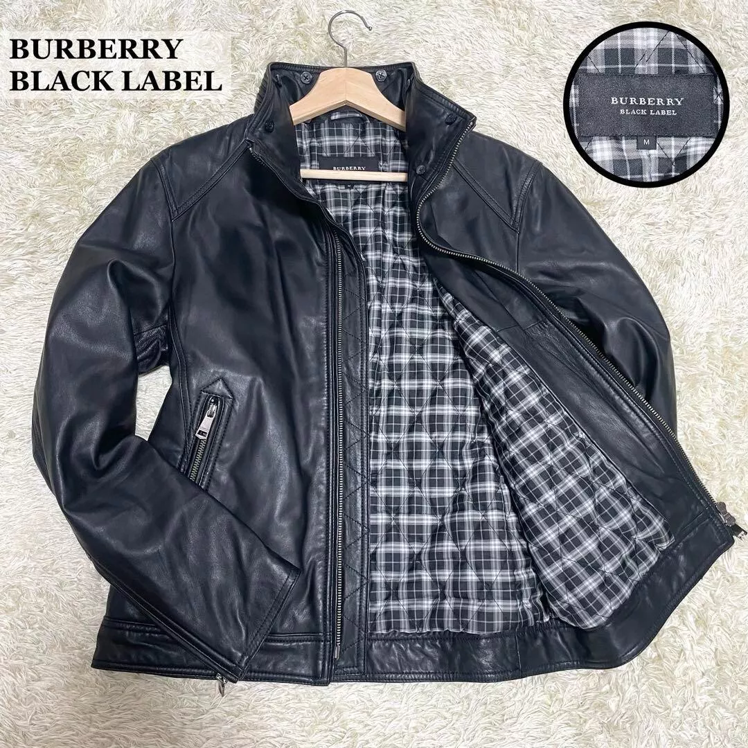 BURBERRY BLACK LABEL Riders lamb leather jacket size: M from Japan