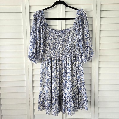 Super Natural by Secret Mission Floral Waffle Georgette Greenport Dress Sz S NWT
