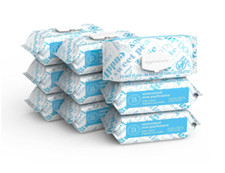 Amazon Elements Baby Wipes, Unscented, 810 Count, Flip-Top Packs