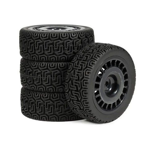4Pcs RC 1:10 Rally Car Rubber Wheels Tire For Tamiya TT-01 TT-02 TT01E XV02 DF03