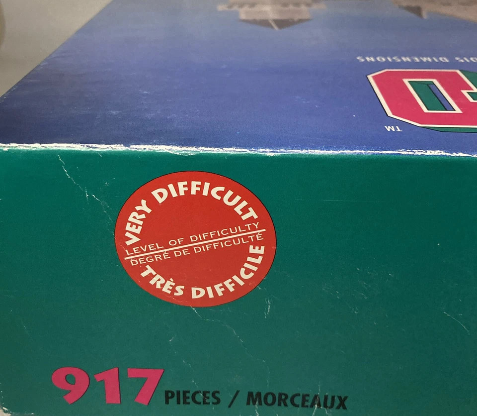 Vintage Puzz-3D Bavarian Castle 917 Pieces 1991 Wrebbit -13x16x22- New Open Box - Image 4 of 4