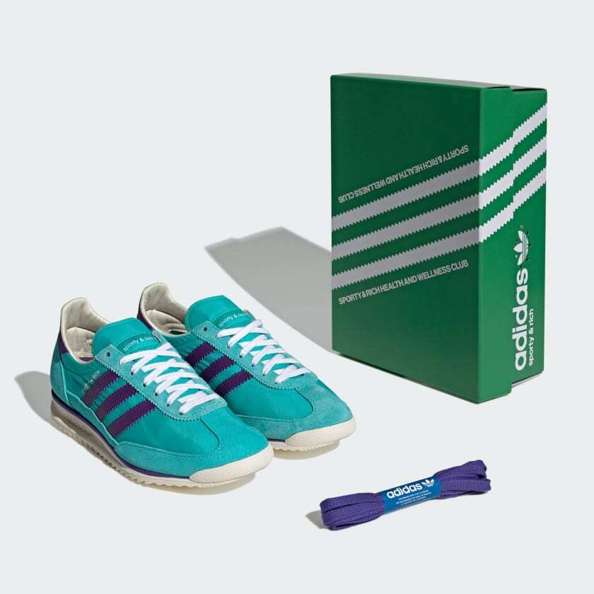 JS0261 Sporty & Rich adidas Originals Women's SL 72 OG Mint Rush