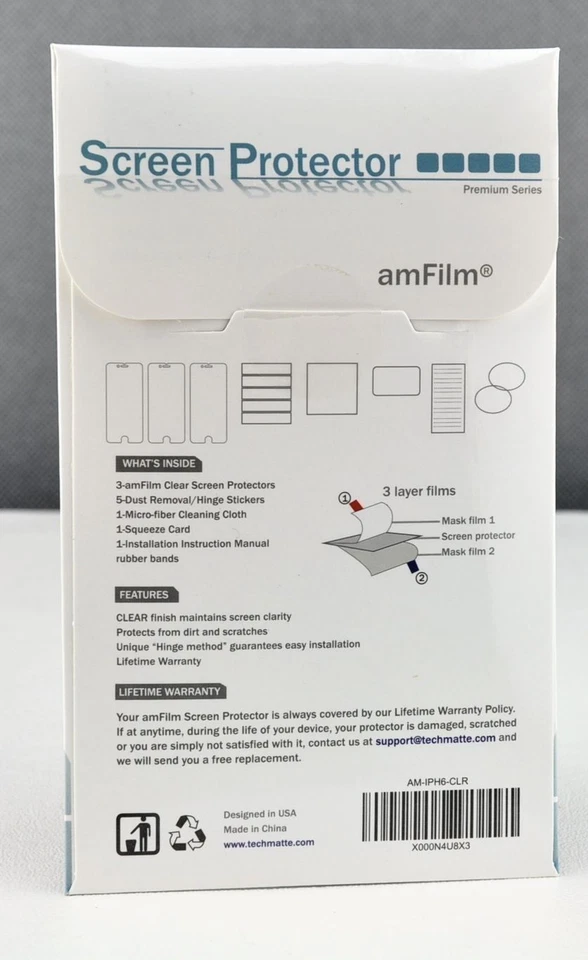 Brand New Premium Screen Protector amFilm For Iphone 6 HD Clear USA Ship - Image 2 of 4