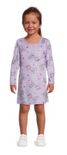 Girls 2T Night Gown Pajamas Nightgown Purple Unicorn Soft Fall Winter Warm