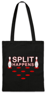 Split Happens Stofftasche Einkaufstasche Fun Lets Bowl Bowlen Bowling Fun Kegeln