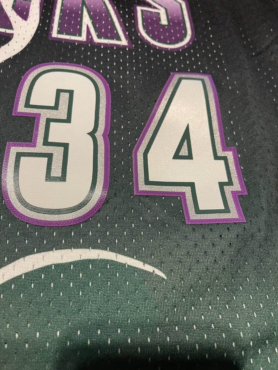 Mitchell Ness Swingman Ray Allen Milwaukee Bucks NBA Basketball Jersey  Green L