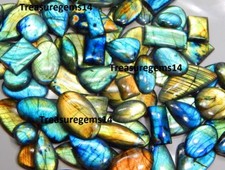 255 Crt WHOLESALE LOT TOP QUALITY NATURAL MULTI FIRE LABRADORITE CABOCHON GEMS