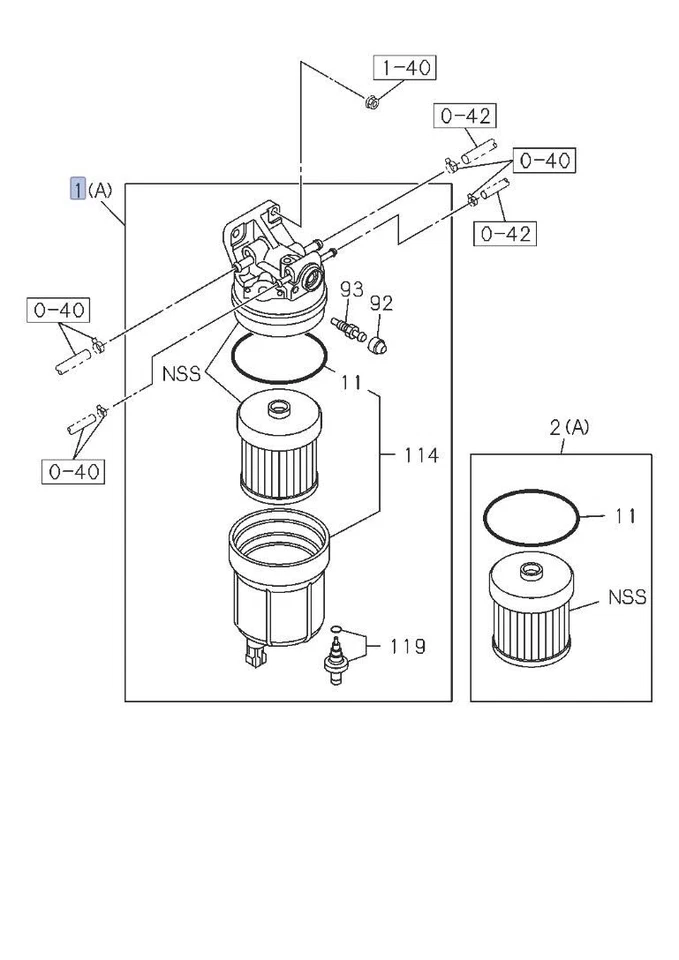 Carcasa de montaje de filtro de combustible para ISUZU NPR-HD ELF NQR 4HK1 5,2 L 8981629033 Foto 2 de 4