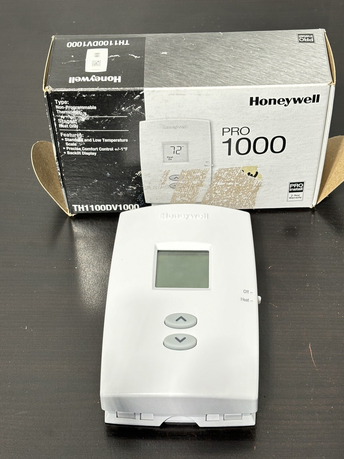 Honeywell Home PRO 1000 Vertical Non Programmable Thermo TH1100DV1000 Open Box