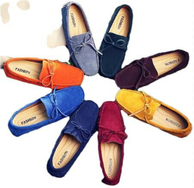Moccasin Mens Dad Shoes Loafers Round 