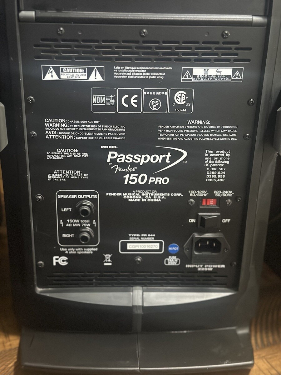 Fender Passport 150 Pro Portable 4-Channel 150 Watt All In