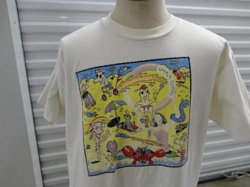 Vintage 90's 7up Soda Pop Uncola Island White T Shirt Size XL