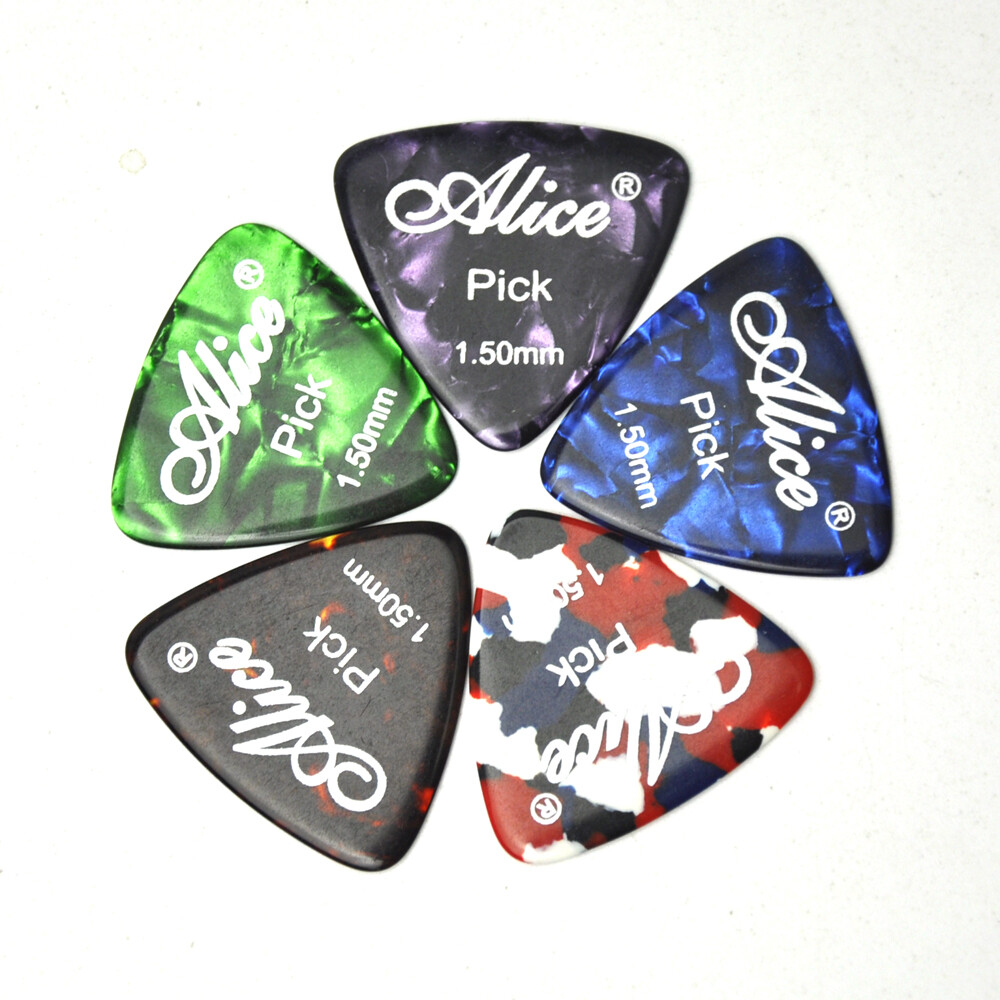 50pcs Alice X-Heavy 1.5mm Rounded Triangle Guitar Picks Plectrums Celluloid