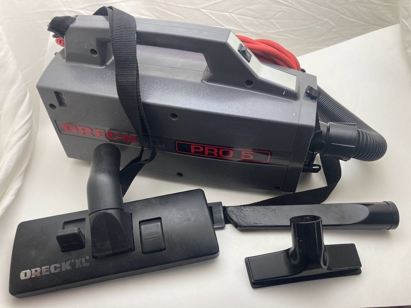 Oreck Xl Pro 5 Handheld Canister Vacuum w/ Attachments! Very Clean