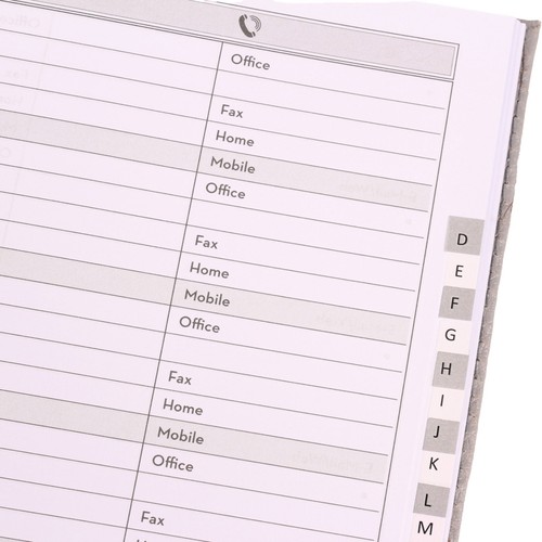 LARGE ADDRESS BOOK Leather Effect Padded Phone Desk A-Z Index Organiser Gift UK - Picture 8 of 14