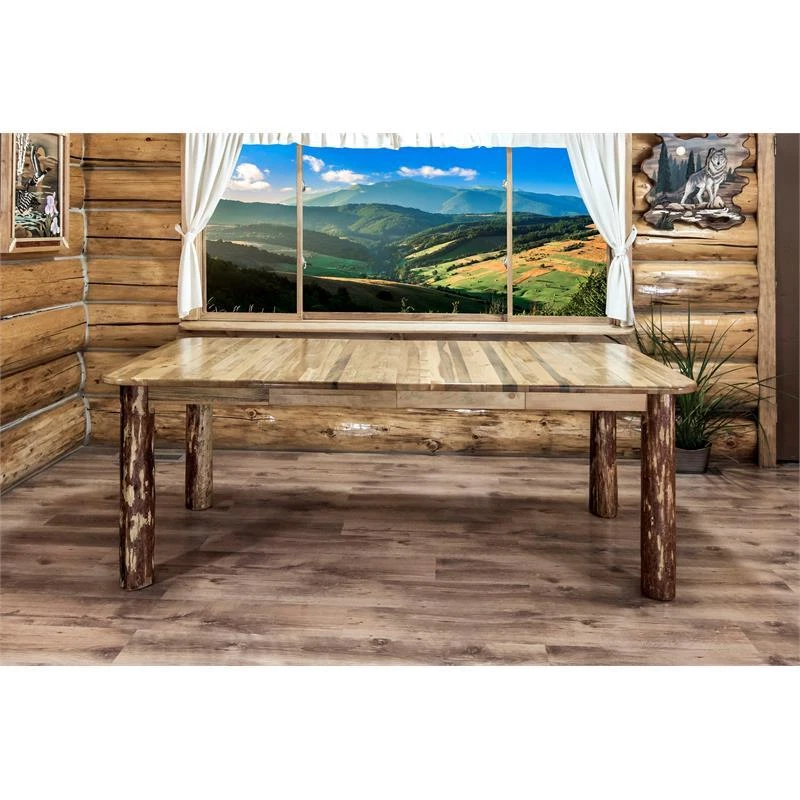 Mesa de comedor Montana Woodworks Glacier Country de 4 postes de madera en marrón Foto 2 de 4