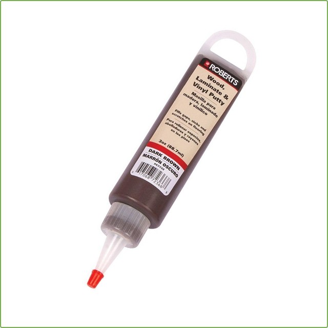 Dark Brown Wood Filler Laminate Vinyl Putty Acrylic Roberts 3 oz. for