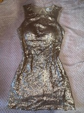 PromGirl Gold Sequin Bodycon Dress - Size Small - Worn Twice