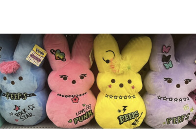Peeps Just Born Easter Bunny Set of 4 Emo Bunny Plush  16  New 2023 Rockstar