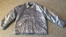 Alpha Industries Mil Spec Flight Jacket USA Made Metallic Silver 46 Mens NWOT
