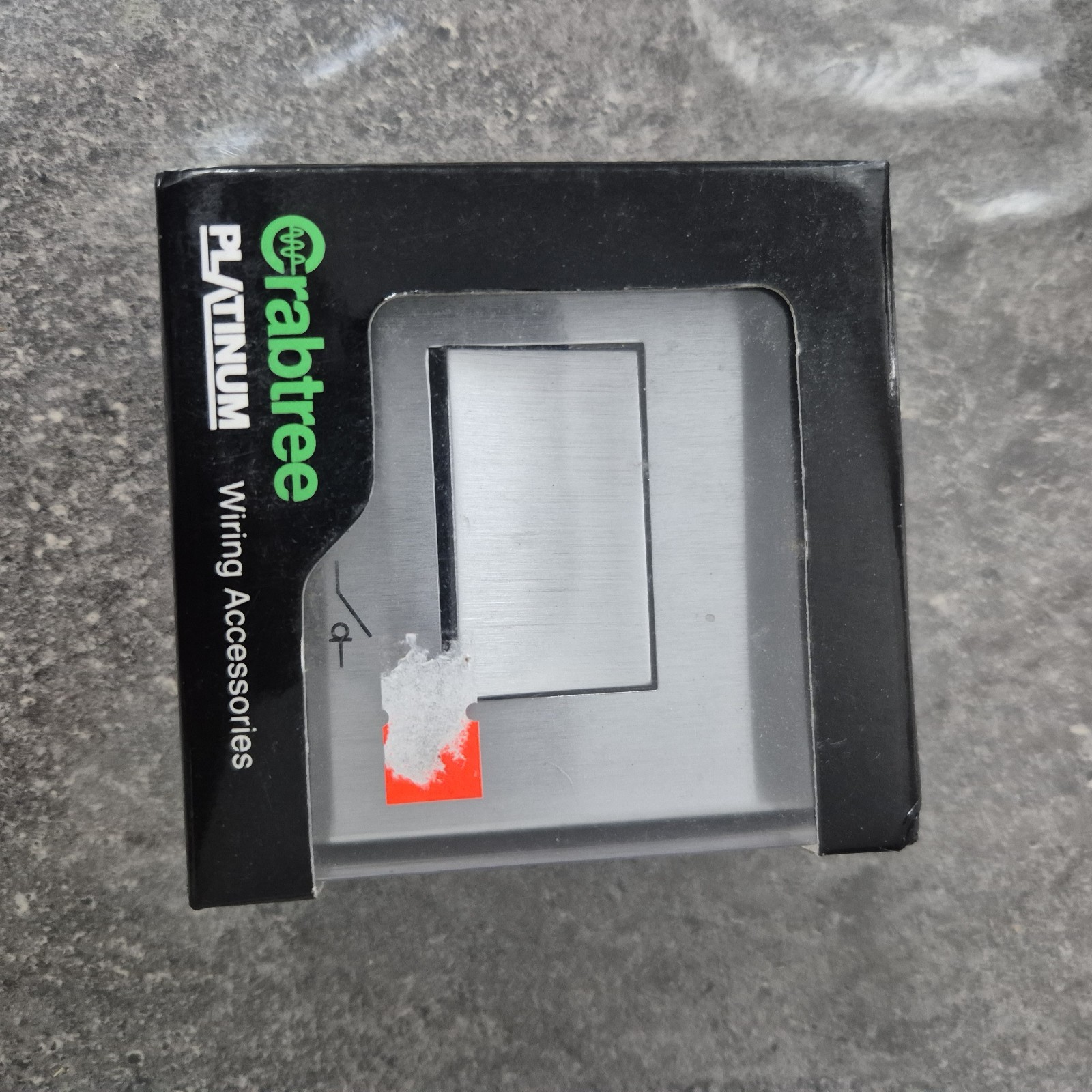 CRABTREE - Satin Chrome Fan Isolator Switch, Flat Plate