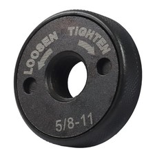 Angle Grinder Nut, Black, 5/8-11 Quick Change Locking Flange Alloy Steel