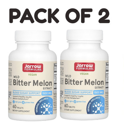Vegan Wild Bitter Melon Extract, 60 Tablets (750 mg per Tablet) PACK OF 2