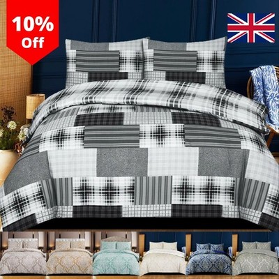 Weiche reiche Baumwolle Bettbezug Luxus Quilt Bettwäsche Set Double King Super King