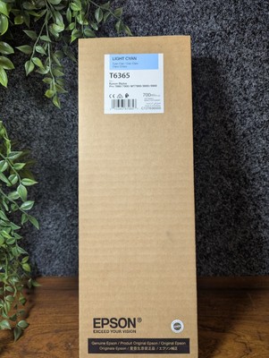 Genuine Epson T6365 700ML Light Cyan Ink Cartridge 9900, WT7900 12/2022 Sealed