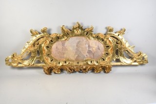 Q73K68 Holz Zierelement Supraporte im Barockstil geschnitzt gefasst 19.Jh