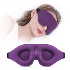 YIVIEW Sleep Mask for Side Sleeper, Complete Light Blocking 3D Sleeping Eye M...
