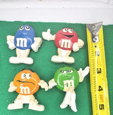 M&Ms Vintage Refrigerator Magnets Set of 4 Orange Red Blue And Green  1990s