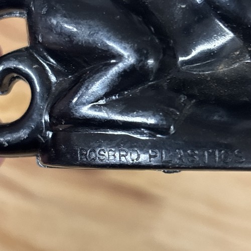 Vintage Rosbro BLACK CAT & JACK O LANTERN Hard Plastic Halloween Candy Container - Picture 5 of 7