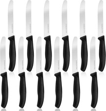 12 Stück Frühstücksmesser, Brötchenmesser mit Messer Wellenschliff, Hochwertiger